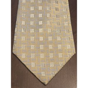 Nsignia Gold Blue 100% Silk Men’s Neck Tie Made In China